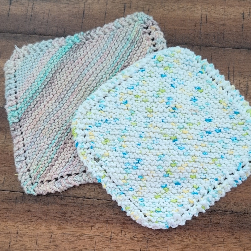 Handcrafted Knitted Dishcloth Set - Multicolor